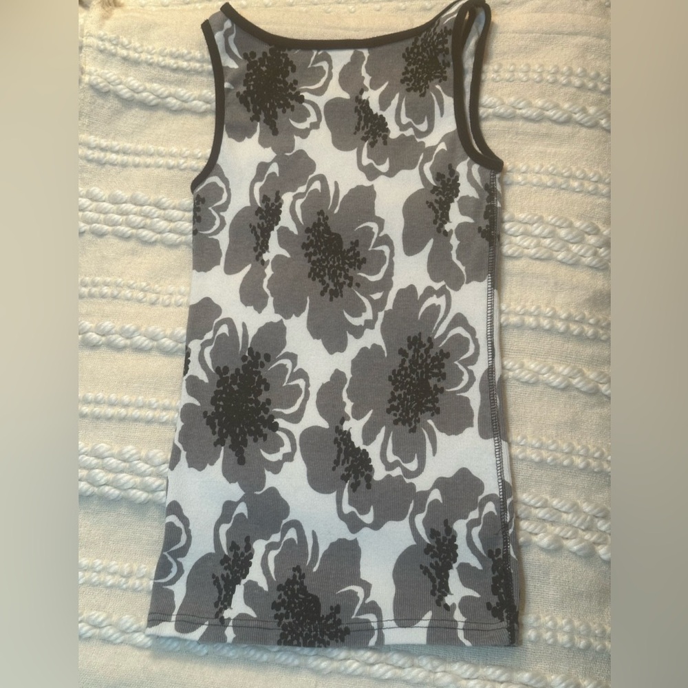 🌸 $3 if bundled - Medium ( 8 - 10 ) Faded Glory Ribbed Floral Tank Top Stretchy - Picture 6 of 6